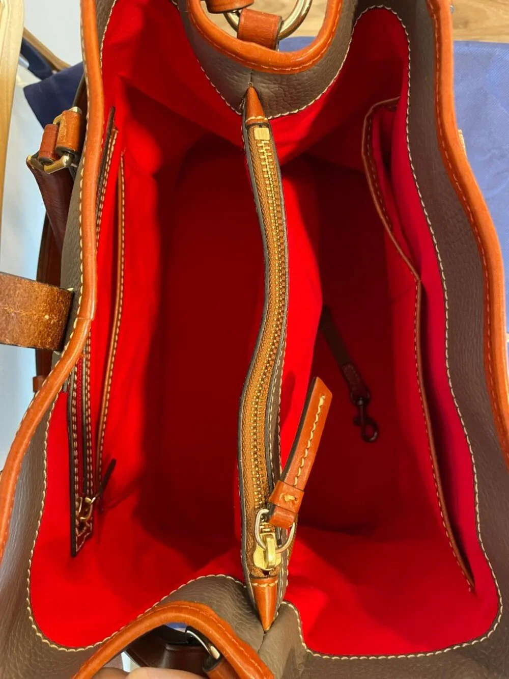 Dooney & Bourke Perry Satchel Elephant Grey Pebble Leather